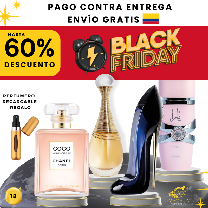18 - 4 PERFUMES + 1 REGALO (Coco+jadore+yara+Good girl+perfumero)