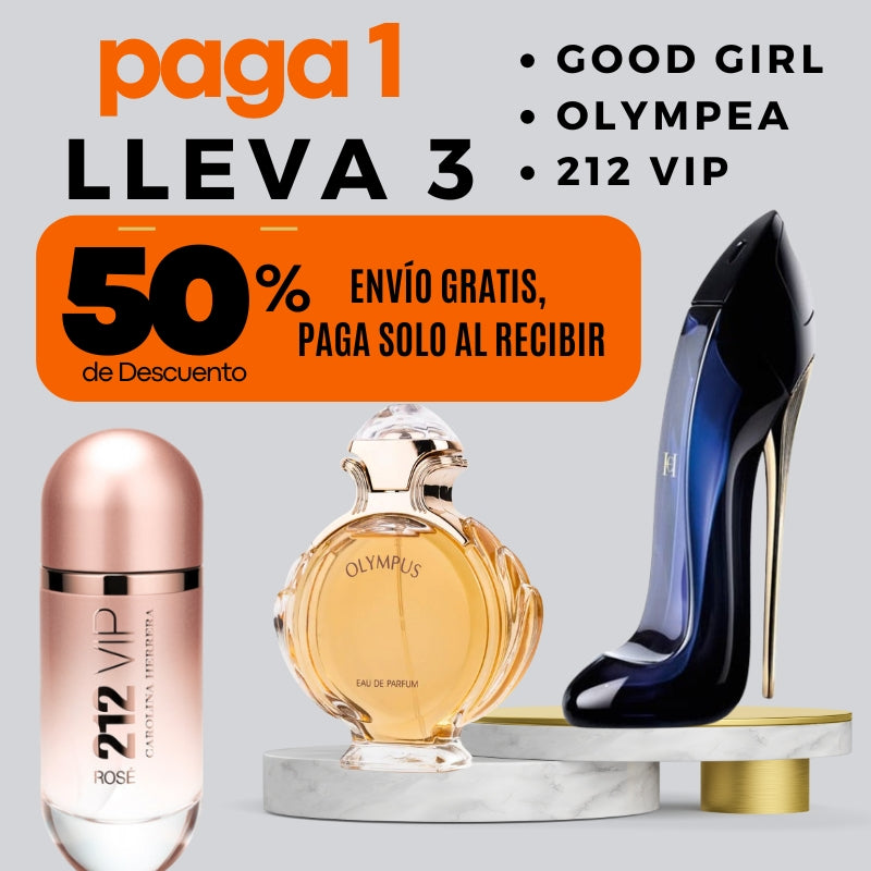 0023 - KIT 3 PERFUMES (Good Girl + Olympea- 212 Vip)