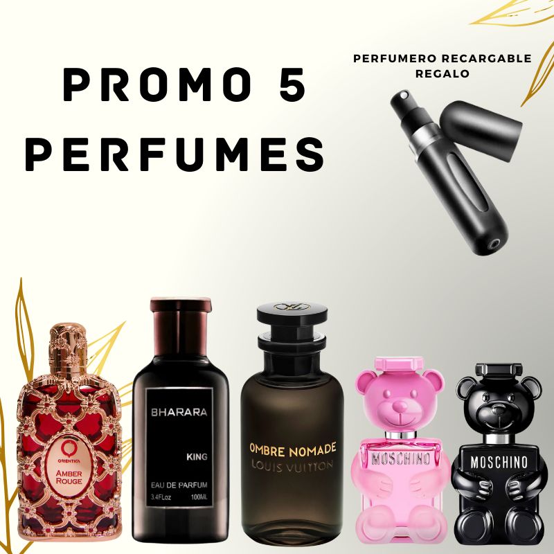 0116 - 5 PERFUMES + perfumero