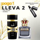 0070- KIT 2 PERFUMES + RAGALO (Asad Lattafa, Scandal Men + Perfumero)
