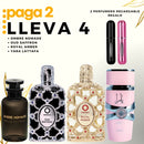 0064 - KIT 4 PERFUMES + 2 REGALOS  (Royal Amber, Yara  Lattafa, Ombre Nomade, Oud Saffron) )