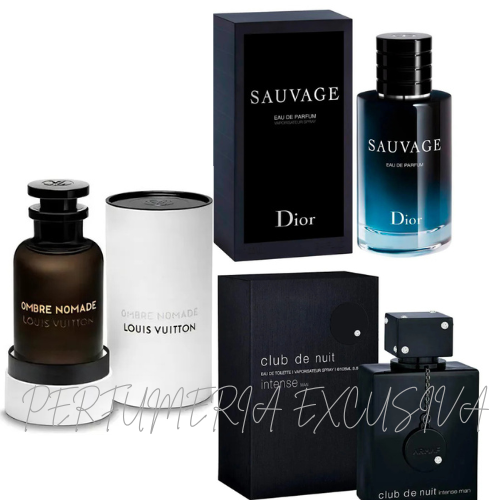 0132 - 3 PERFUMES + 1 REGALO (Sauvage+ombre nomade+club de nuit + Perfumero)