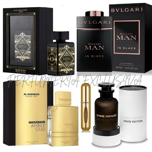 0170 - 4 PERFUMES + 1 REGALO (Oud for glory+haramain+ombren+bvlgary+perfumero)